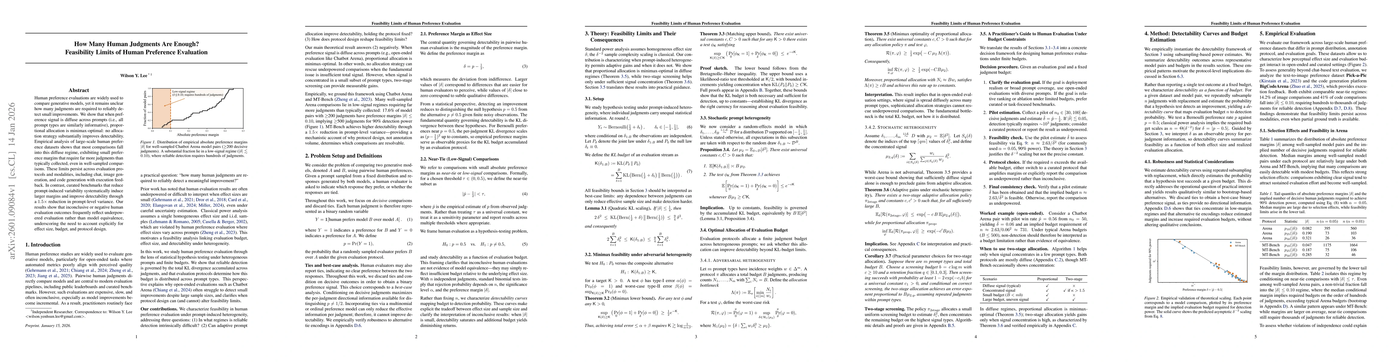 Thumbnail for How Many Human Judgments Are Enough? Feasibility Limits of Human Preference Evaluation
