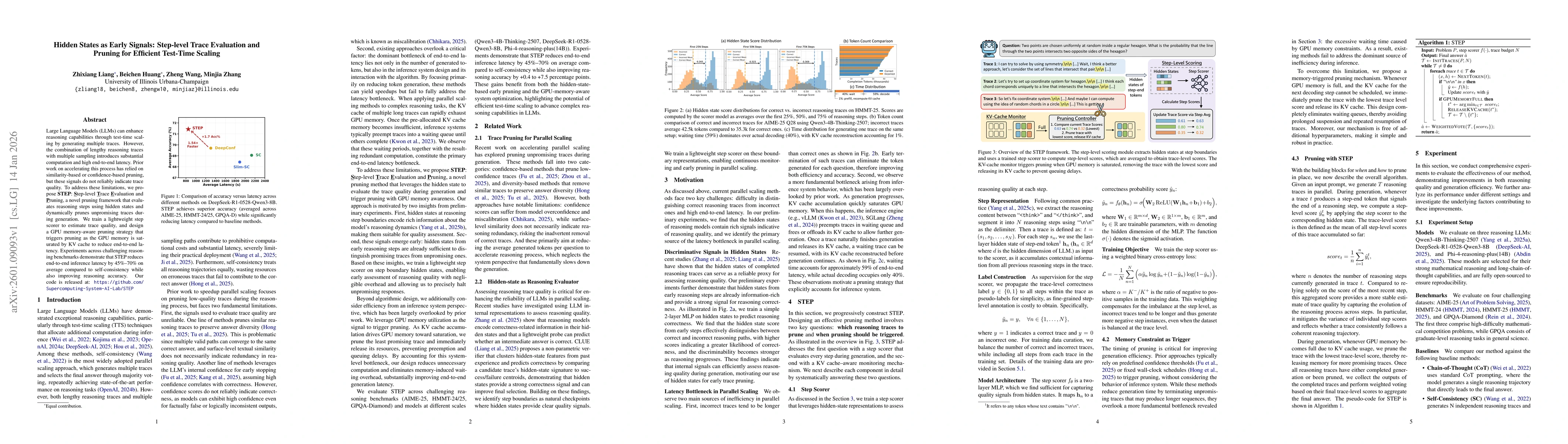 Thumbnail for Hidden States as Early Signals: Step-level Trace Evaluation and Pruning for Efficient Test-Time Scaling