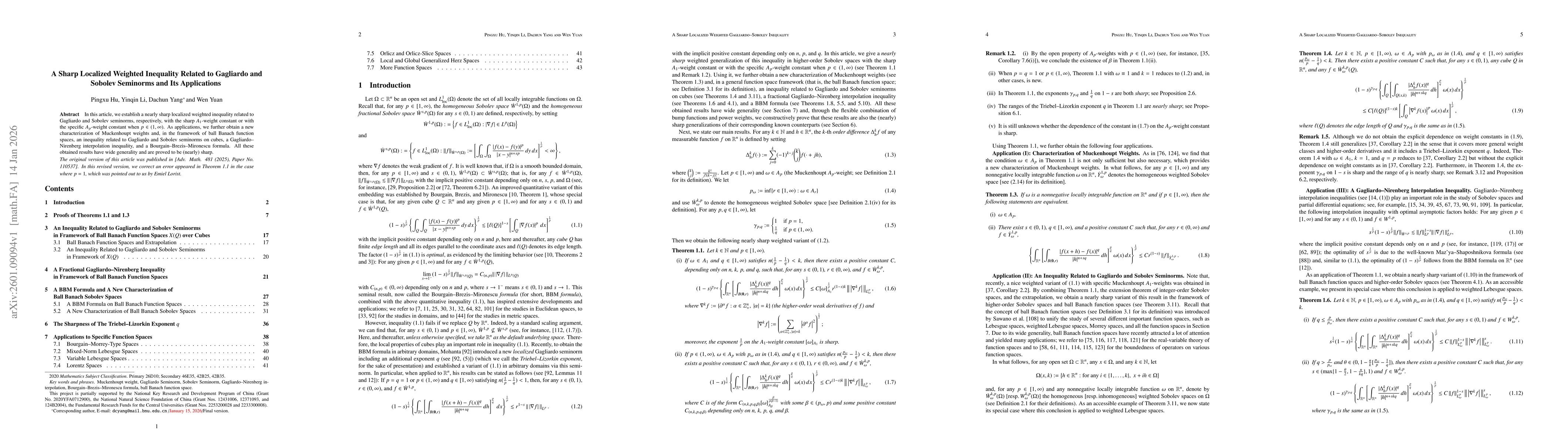 Thumbnail for A Sharp Localized Weighted Inequality Related to Gagliardo and Sobolev Seminorms and Its Applications