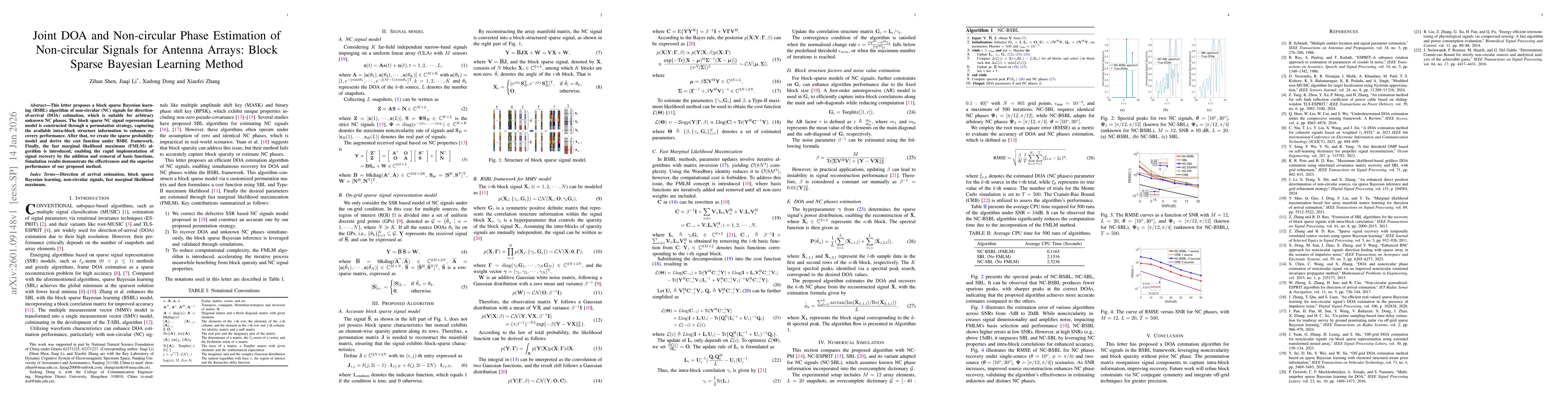 Thumbnail for Joint DOA and Non-circular Phase Estimation of Non-circular Signals for Antenna Arrays: Block Sparse Bayesian Learning Method