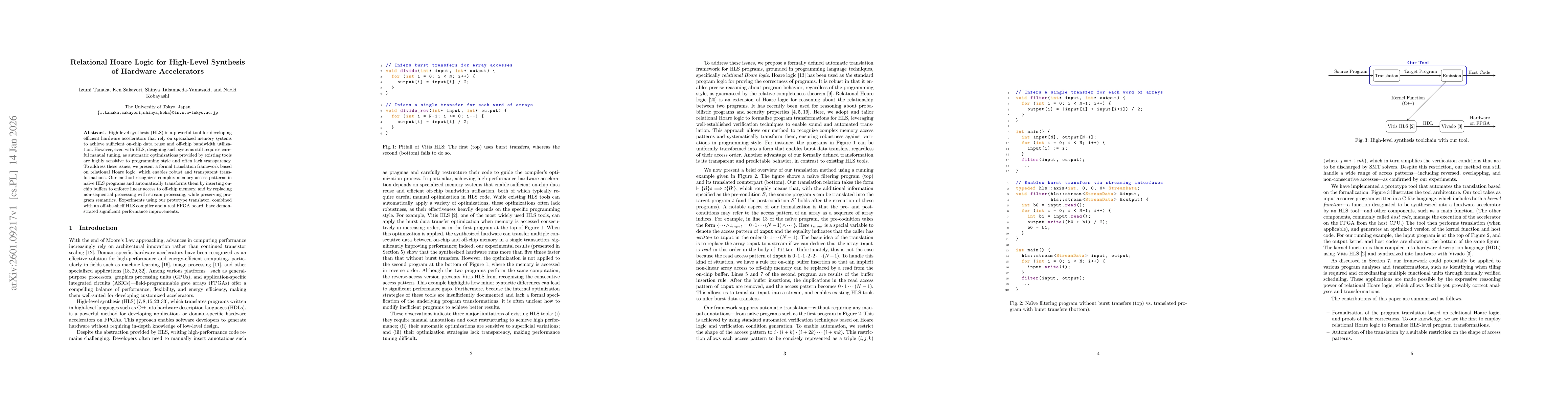 Thumbnail for Relational Hoare Logic for High-Level Synthesis of Hardware Accelerators