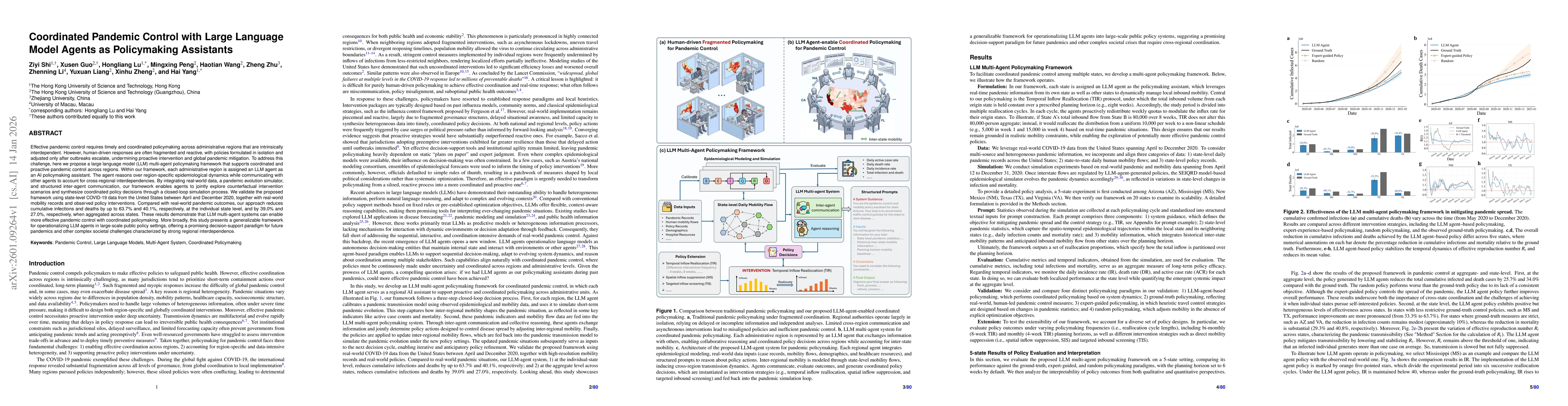 Thumbnail for Coordinated Pandemic Control with Large Language Model Agents as Policymaking Assistants