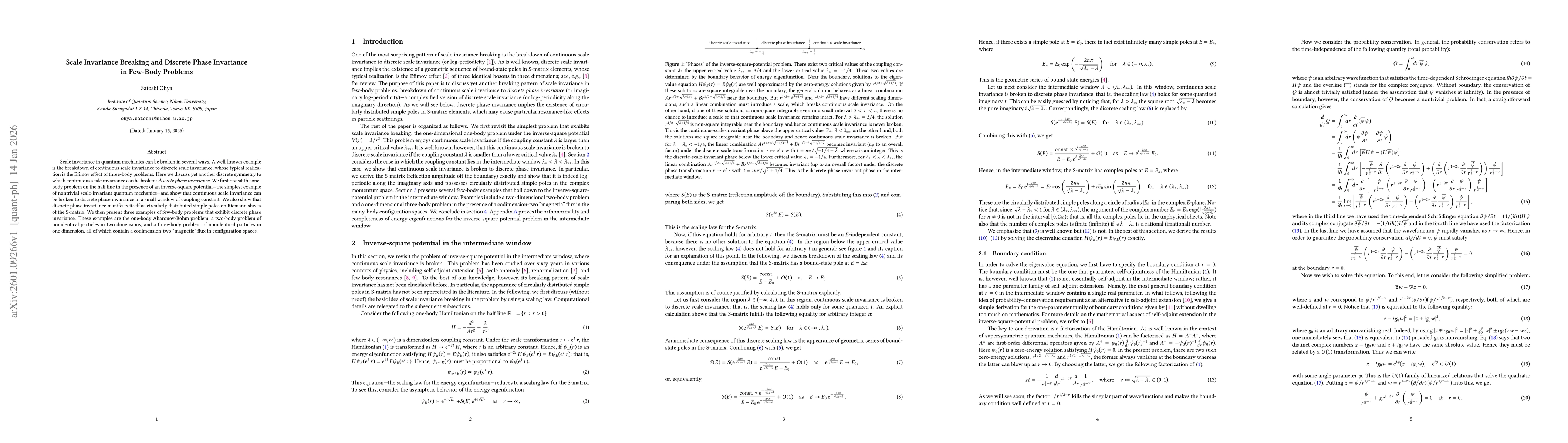 Thumbnail for Scale Invariance Breaking and Discrete Phase Invariance in Few-Body Problems