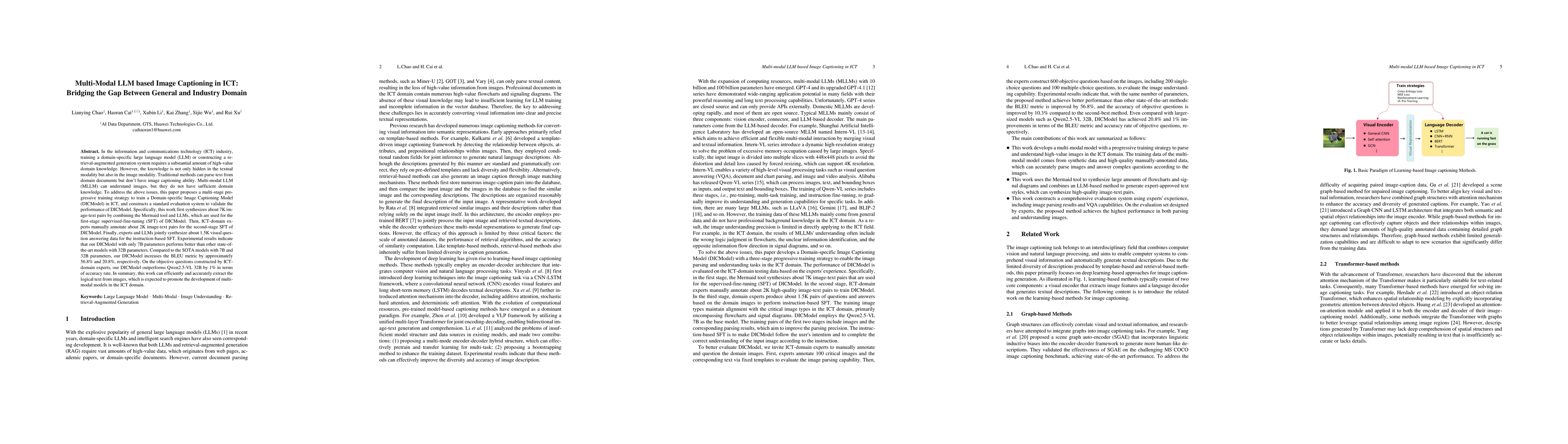 Thumbnail for Multi-Modal LLM based Image Captioning in ICT: Bridging the Gap Between General and Industry Domain