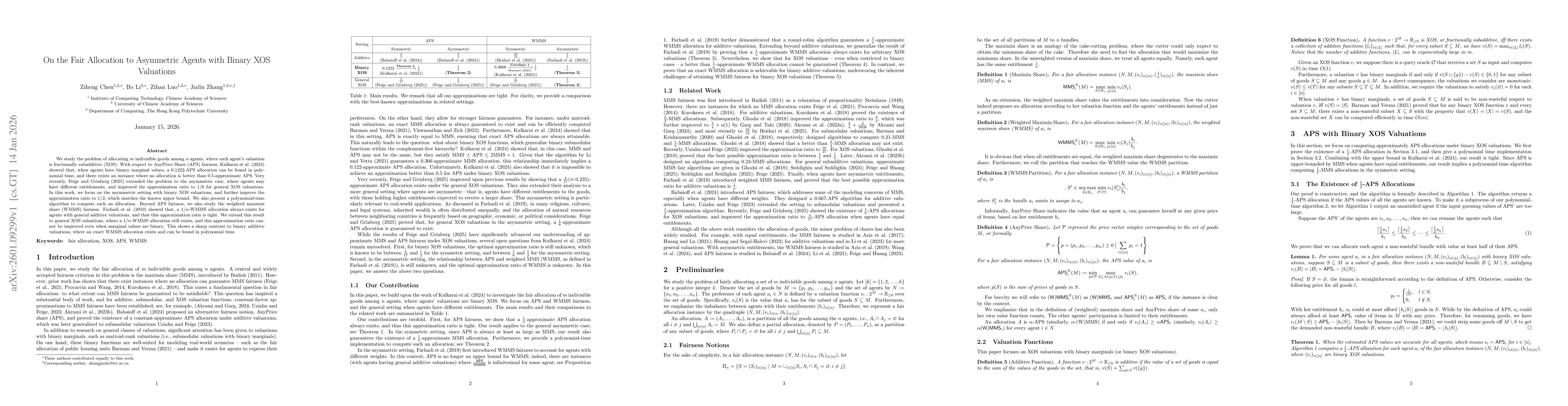 Thumbnail for On the Fair Allocation to Asymmetric Agents with Binary XOS Valuations