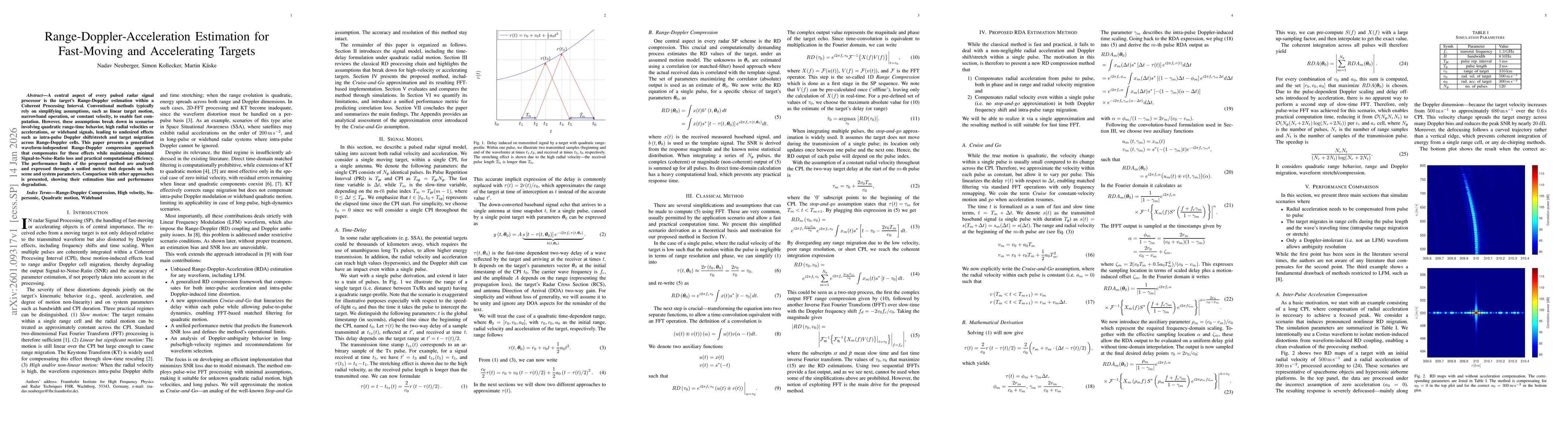 Thumbnail for Range-Doppler-Acceleration Estimation for Fast-Moving and Accelerating Targets