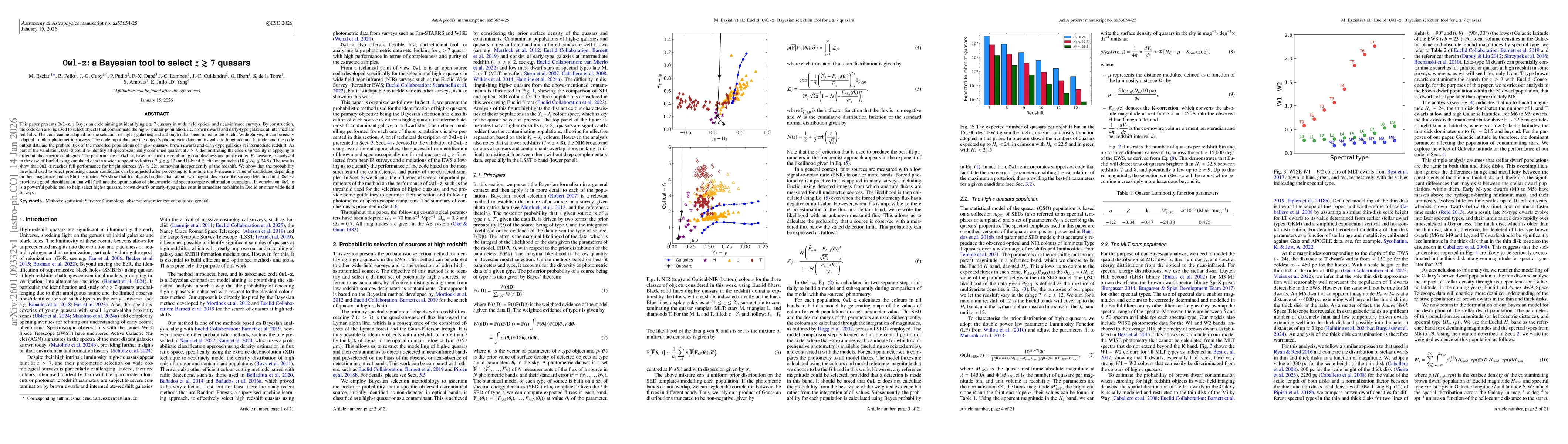 Thumbnail for Owl-z: a Bayesian tool to select z \geq 7 quasars