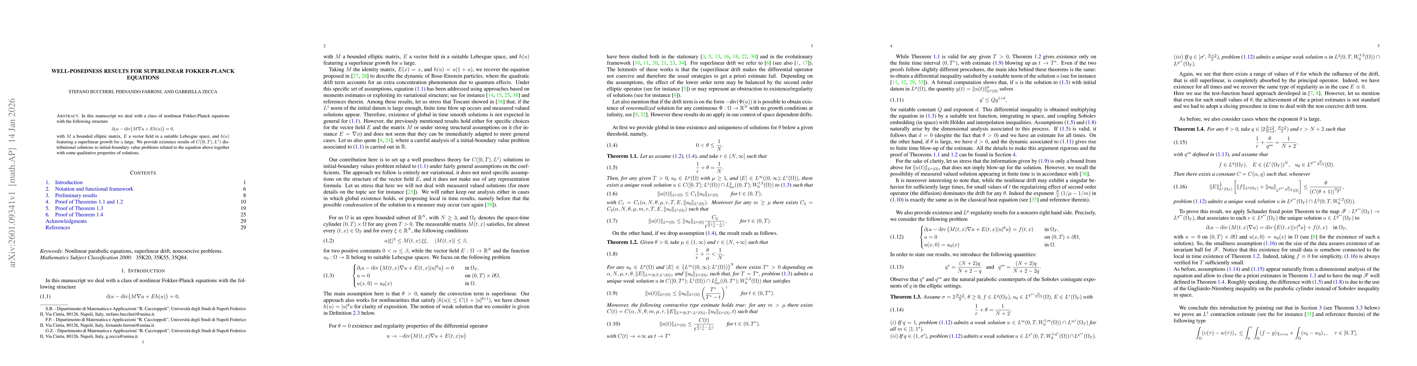 Thumbnail for Well-posedness results for superlinear Fokker-Planck equations