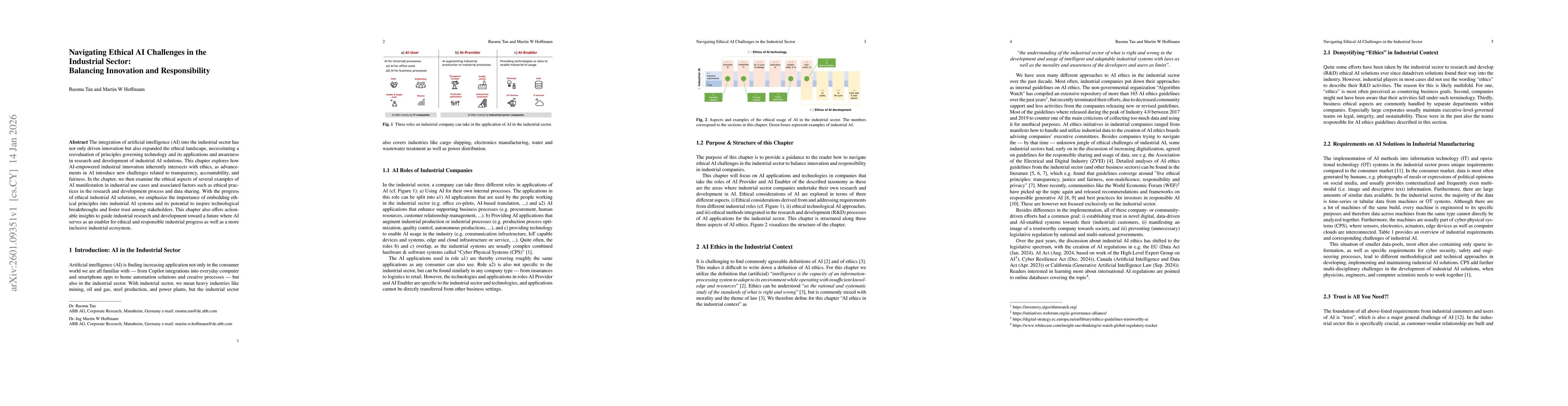 Thumbnail for Navigating Ethical AI Challenges in the Industrial Sector: Balancing Innovation and Responsibility