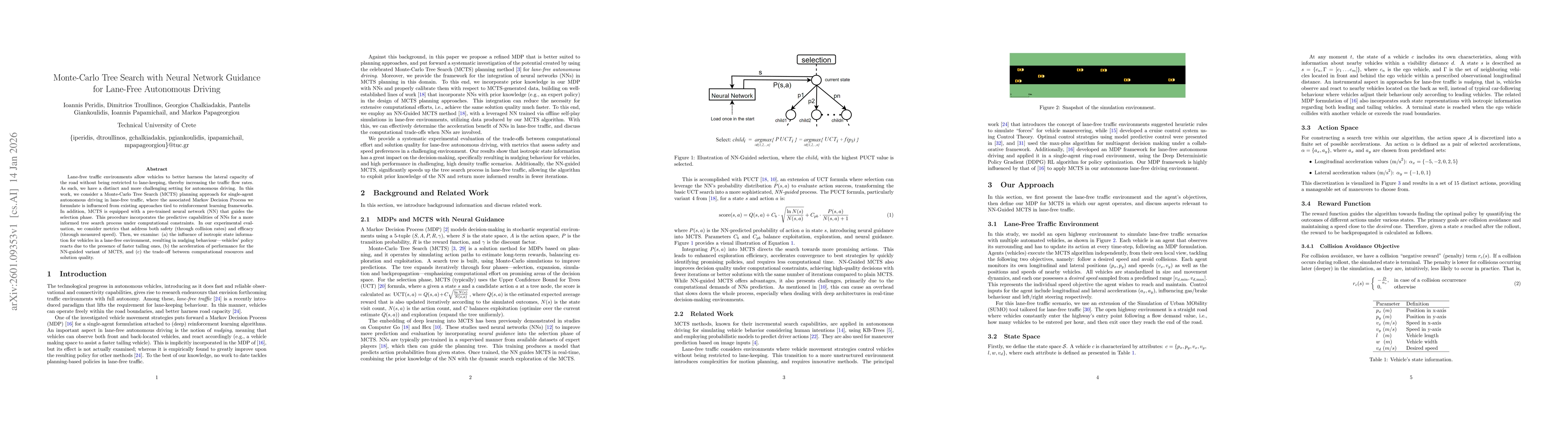 Thumbnail for Monte-Carlo Tree Search with Neural Network Guidance for Lane-Free Autonomous Driving
