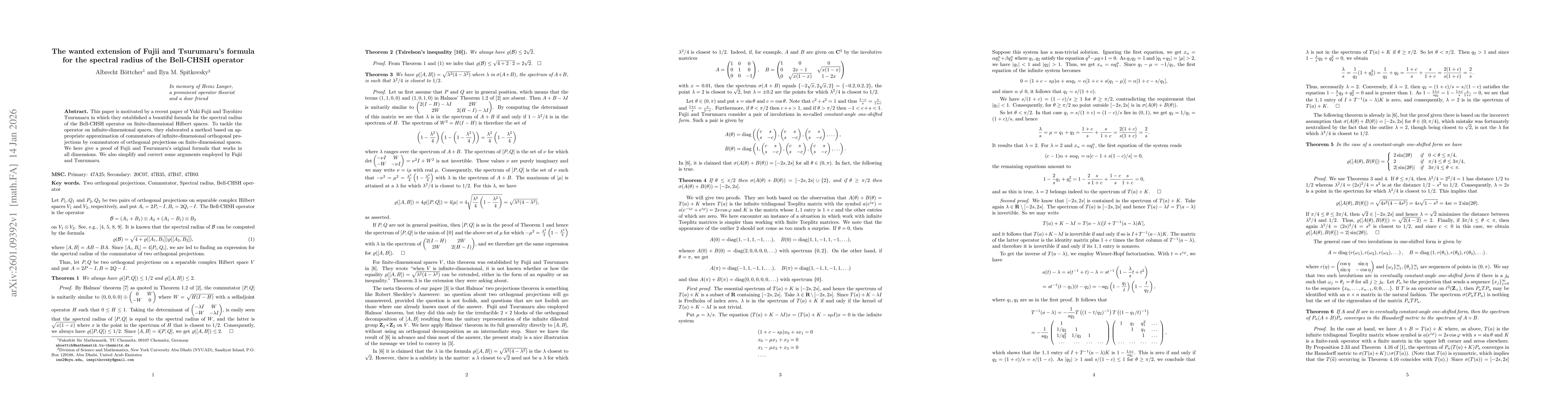 Thumbnail for The wanted extension of Fujii and Tsurumaru's formula for the spectral radius of the Bell-CHSH operator
