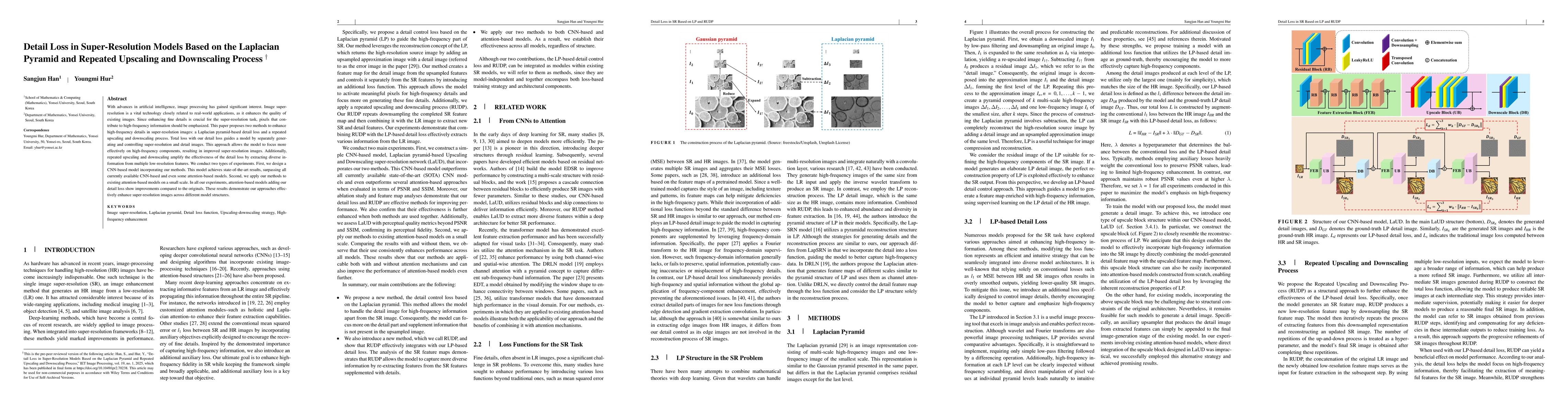 Thumbnail for Detail Loss in Super-Resolution Models Based on the Laplacian Pyramid and Repeated Upscaling and Downscaling Process