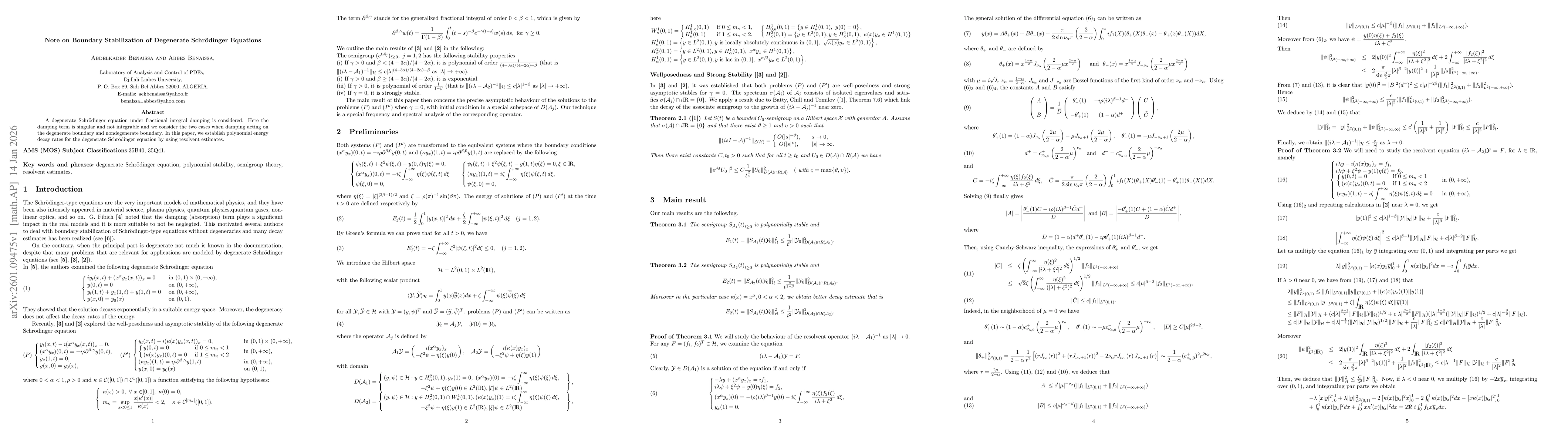 Thumbnail for Note on Boundary Stabilization of Degenerate Schrödinger Equations