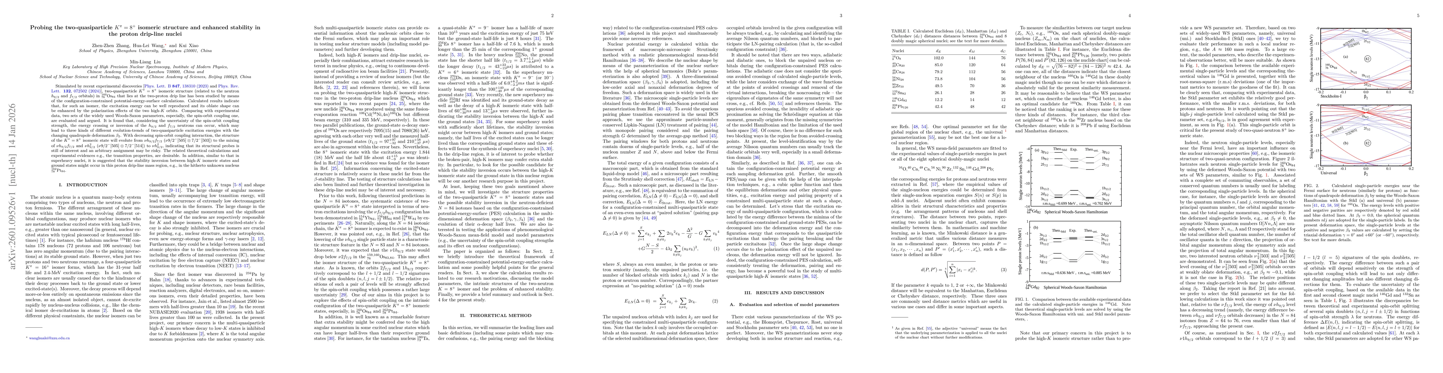 Thumbnail for Probing the two-quasiparticle $K^π=8^+$ isomeric structure and enhanced stability in the proton drip-line nuclei