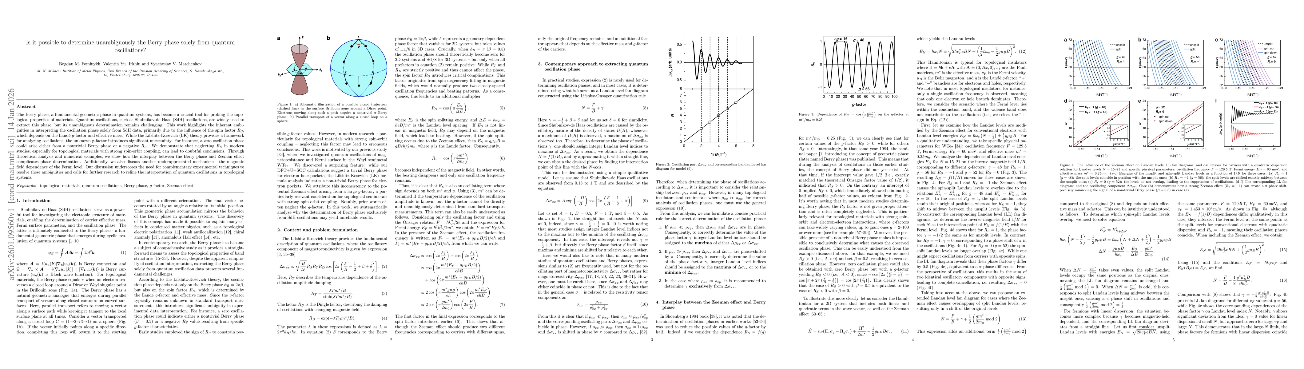 Thumbnail for Is it possible to determine unambiguously the Berry phase solely from quantum oscillations?