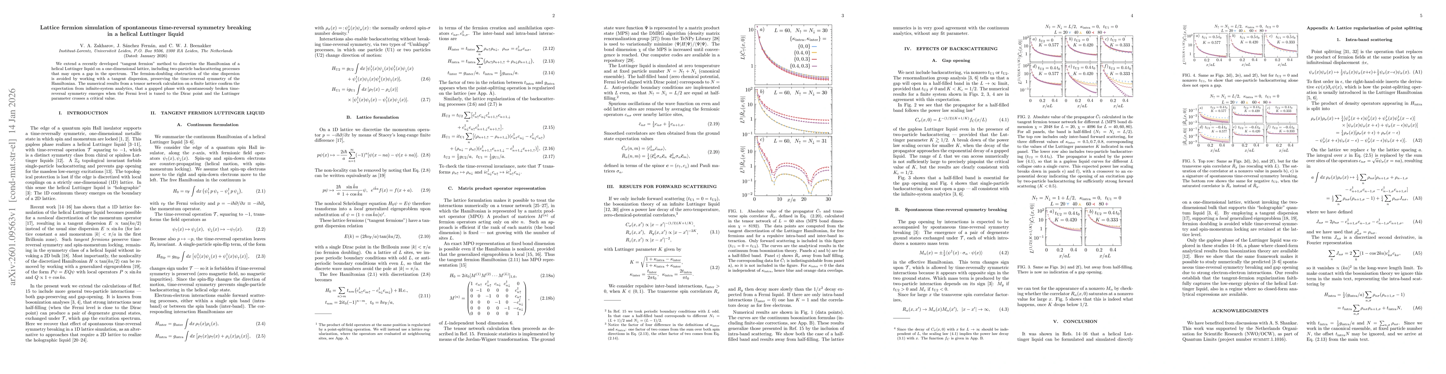 Thumbnail for Lattice fermion simulation of spontaneous time-reversal symmetry breaking in a helical Luttinger liquid