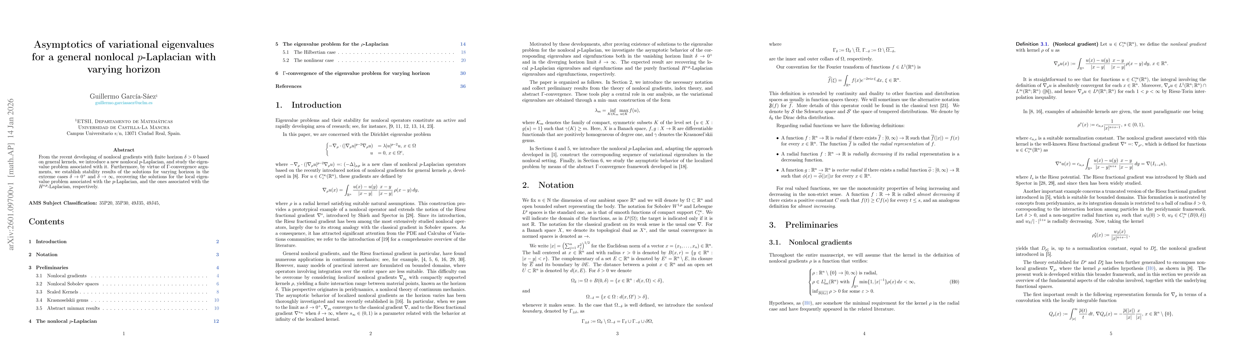 Thumbnail for Asymptotics of variational eigenvalues for a general nonlocal $p$-Laplacian with varying horizon