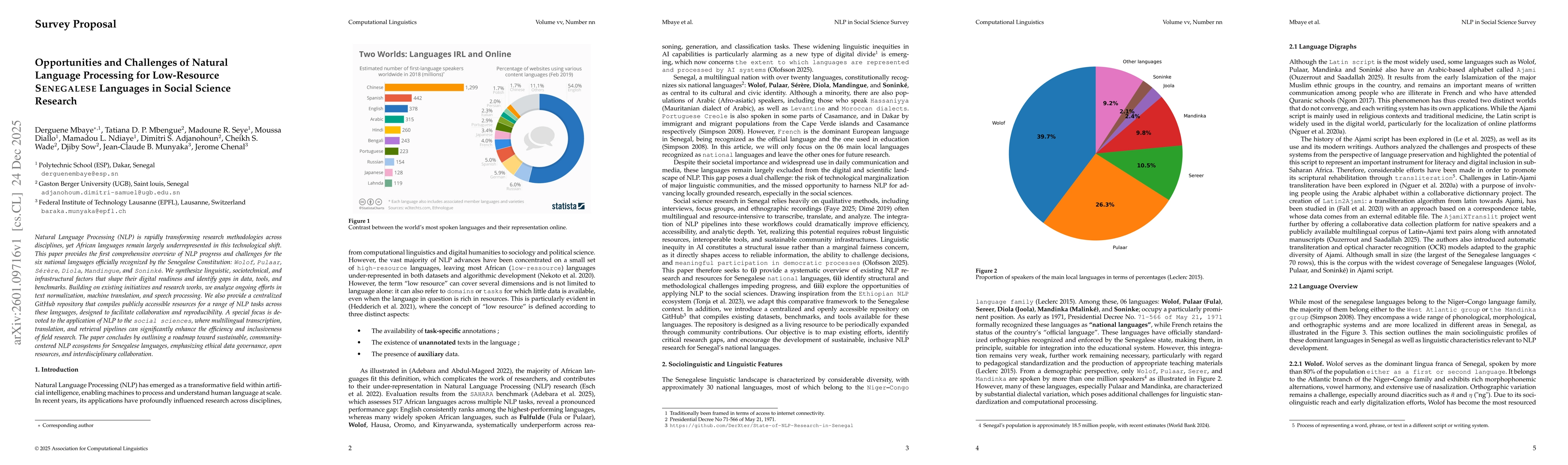 Thumbnail for Opportunities and Challenges of Natural Language Processing for Low-Resource Senegalese Languages in Social Science Research