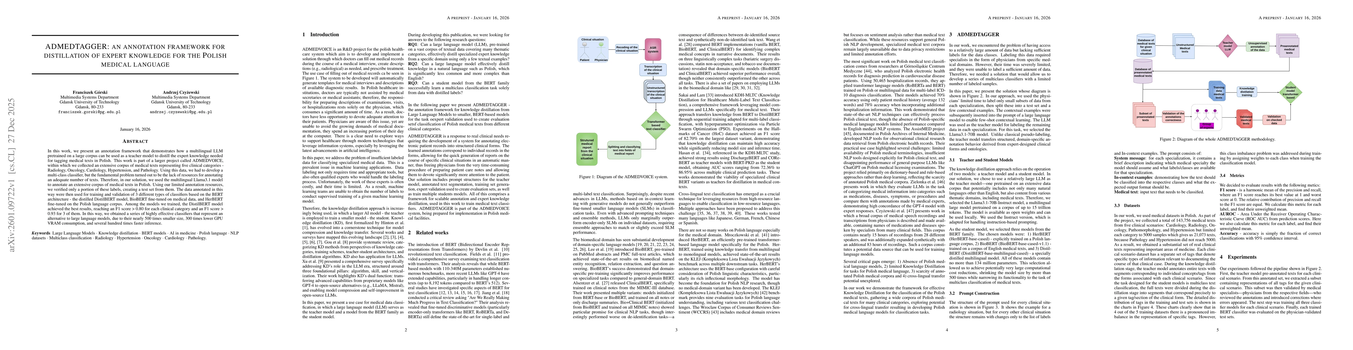 Thumbnail for ADMEDTAGGER: an annotation framework for distillation of expert knowledge for the Polish medical language