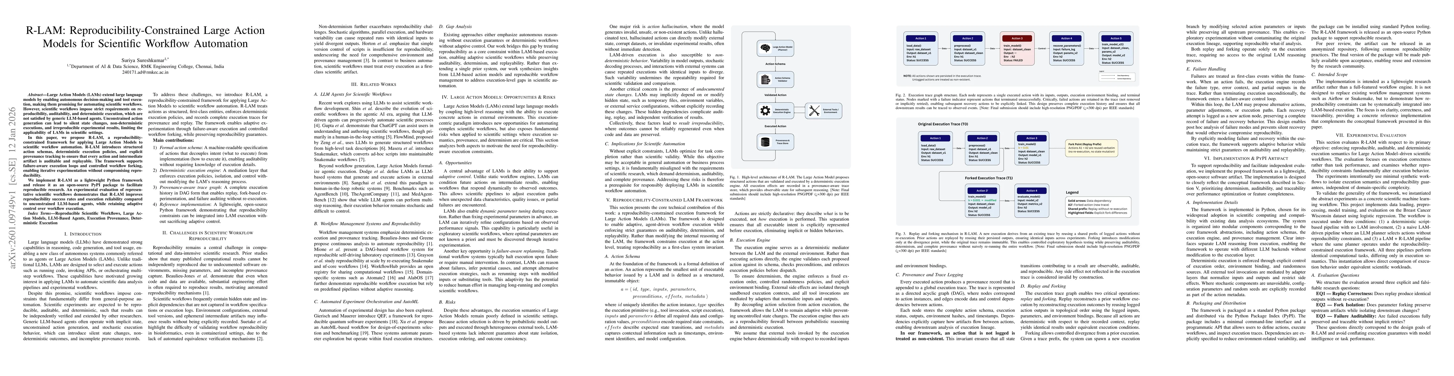 Thumbnail for R-LAM: Reproducibility-Constrained Large Action Models for Scientific Workflow Automation
