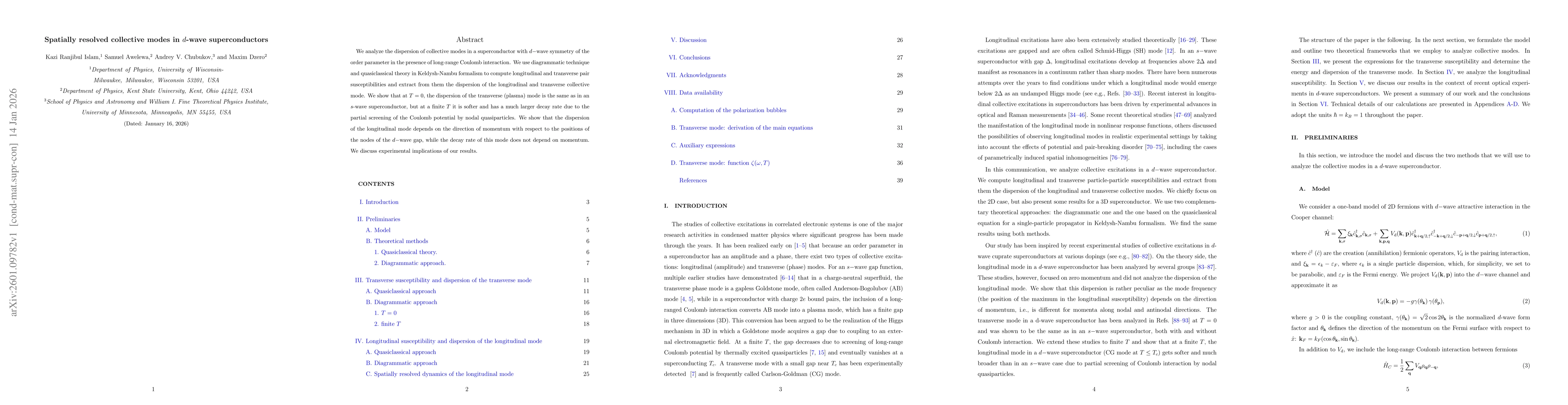 Thumbnail for Spatially resolved collective modes in d-wave superconductors