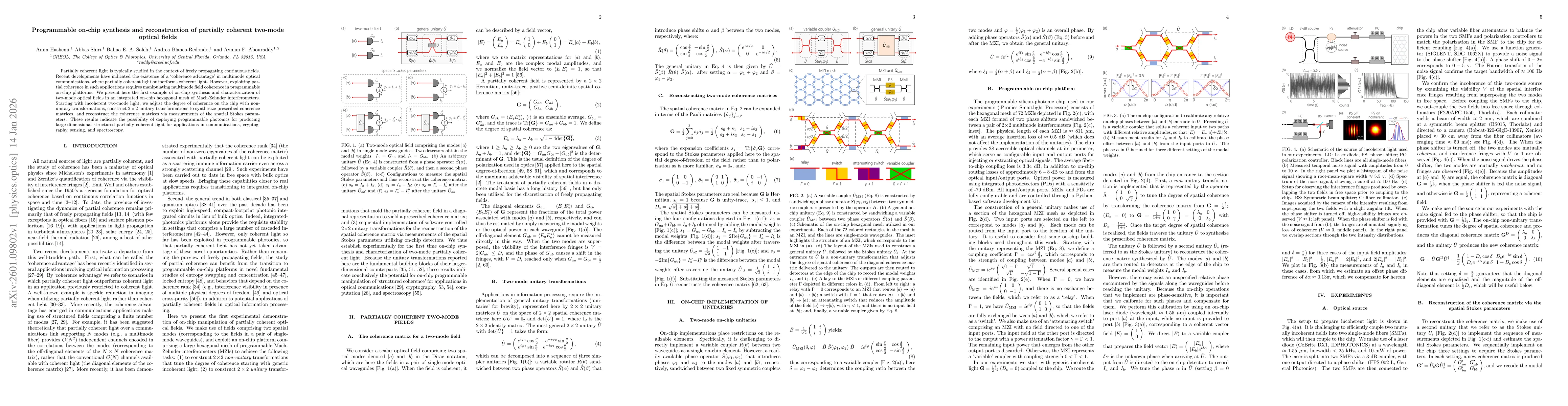 Thumbnail for Programmable on-chip synthesis and reconstruction of partially coherent two-mode optical fields