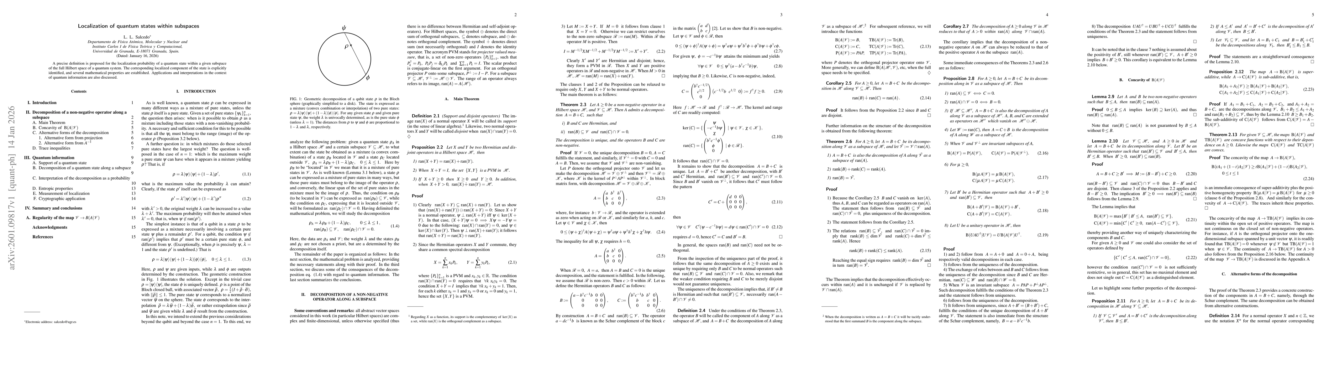 Thumbnail for Localization of quantum states within subspaces