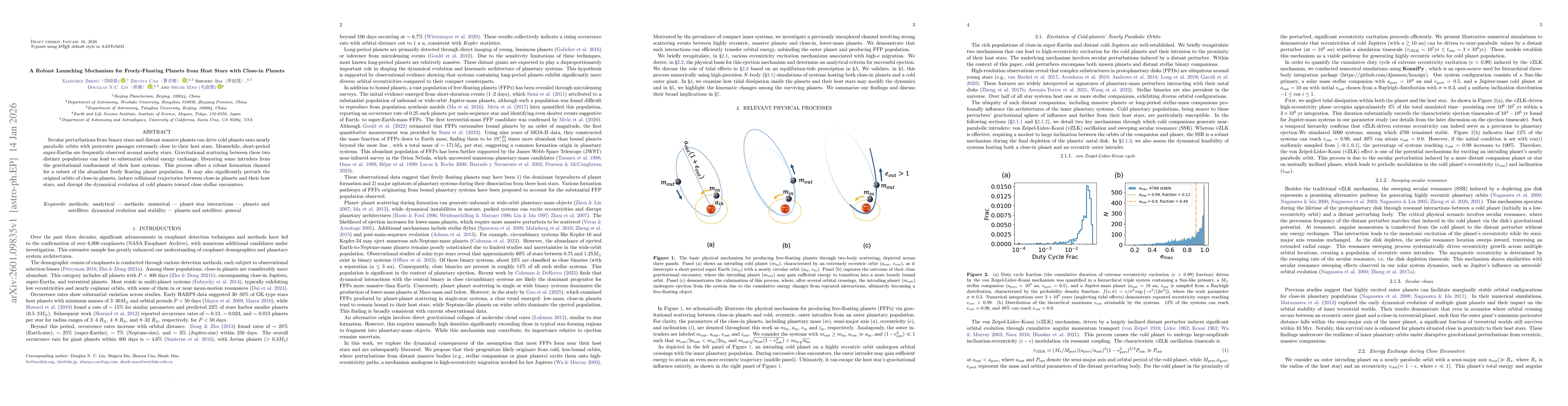 Thumbnail for A Robust Launching Mechanism for Freely-Floating Planets from Host Stars with Close-in Planets