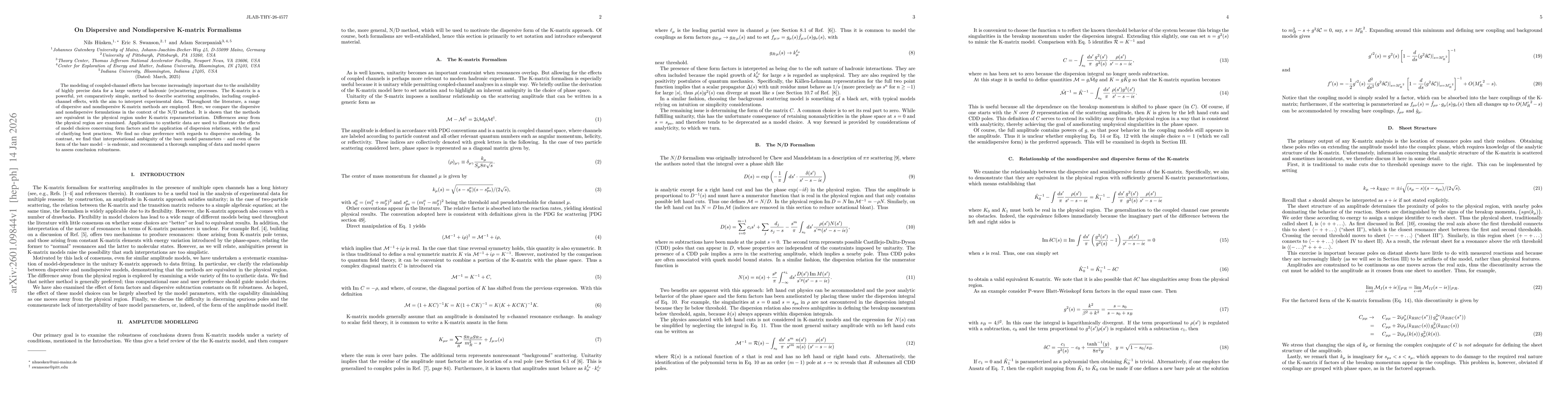 Thumbnail for On Dispersive and Nondispersive K-matrix Formalisms