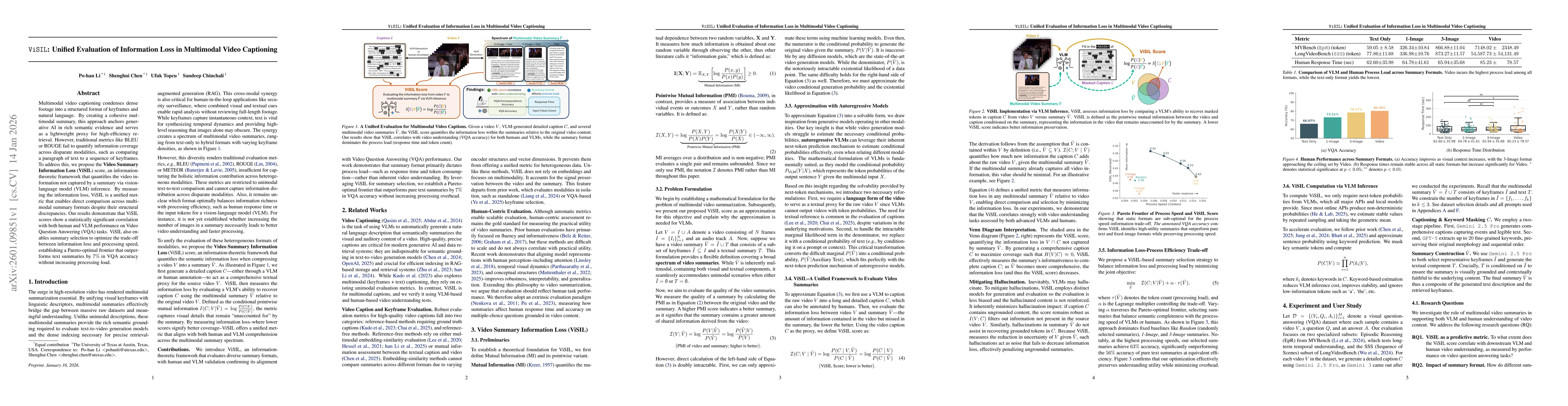 Thumbnail for ViSIL: Unified Evaluation of Information Loss in Multimodal Video Captioning