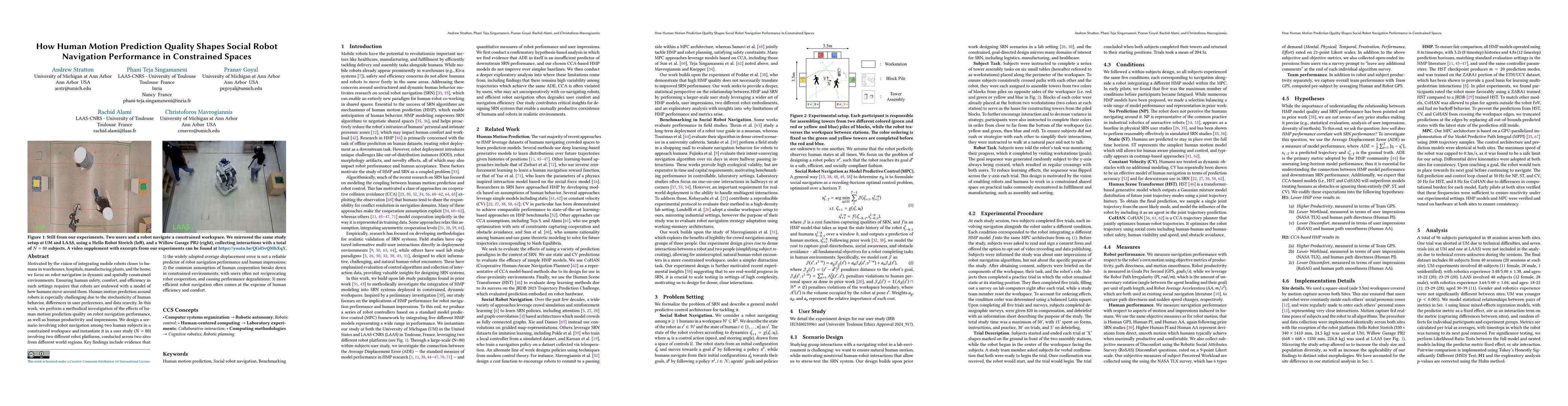 Thumbnail for How Human Motion Prediction Quality Shapes Social Robot Navigation Performance in Constrained Spaces