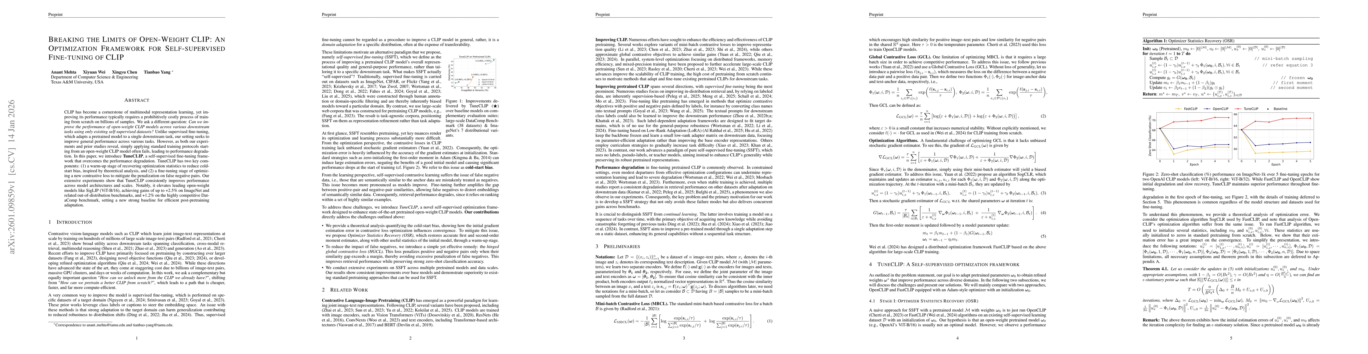 Thumbnail for Breaking the Limits of Open-Weight CLIP: An Optimization Framework for Self-supervised Fine-tuning of CLIP