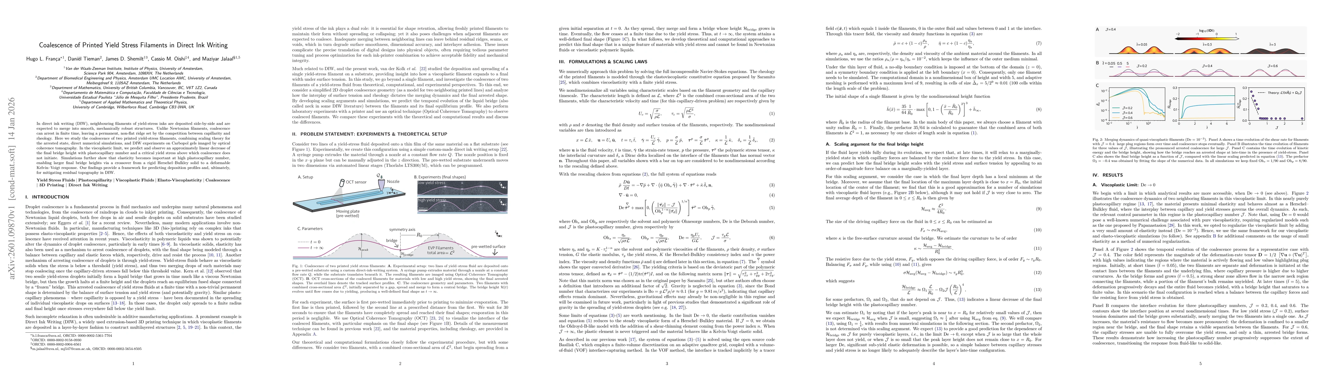 Thumbnail for Coalescence of Printed Yield Stress Filaments in Direct Ink Writing