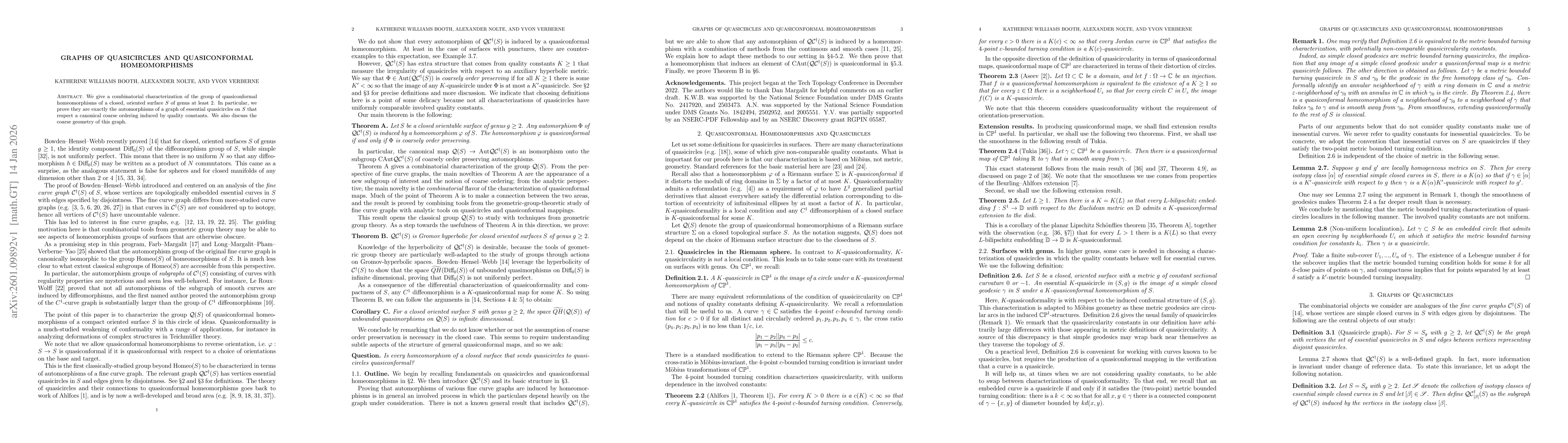 Thumbnail for Graphs of Quasicircles and Quasiconformal Homeomorphisms