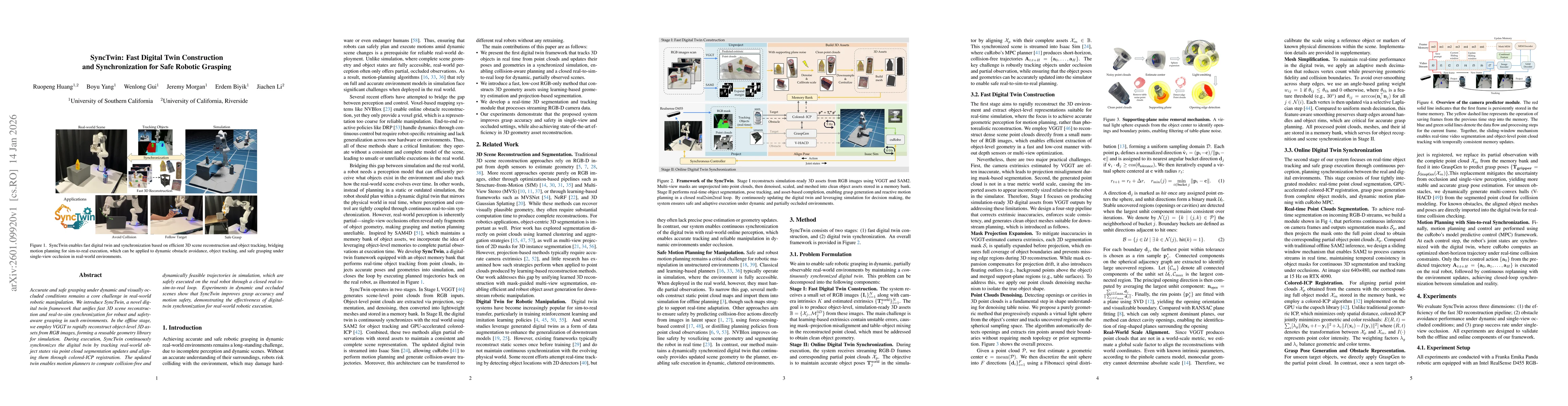 Thumbnail for SyncTwin: Fast Digital Twin Construction and Synchronization for Safe Robotic Grasping