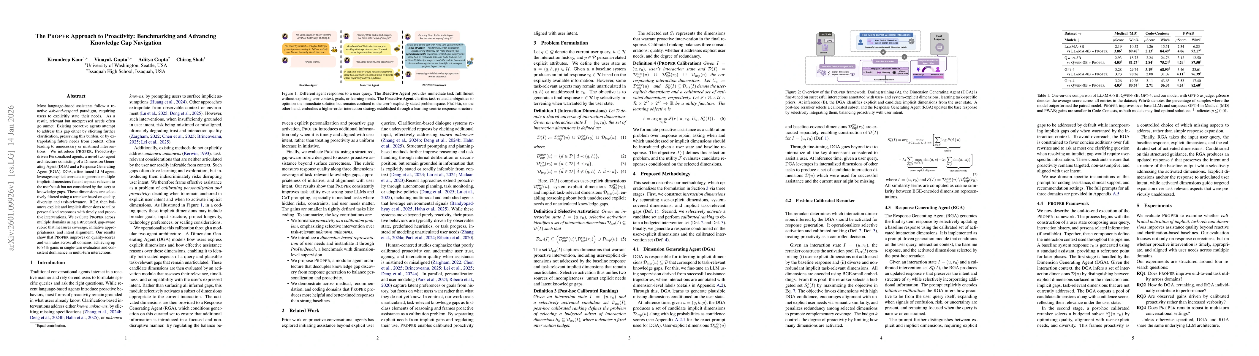 Thumbnail for The PROPER Approach to Proactivity: Benchmarking and Advancing Knowledge Gap Navigation