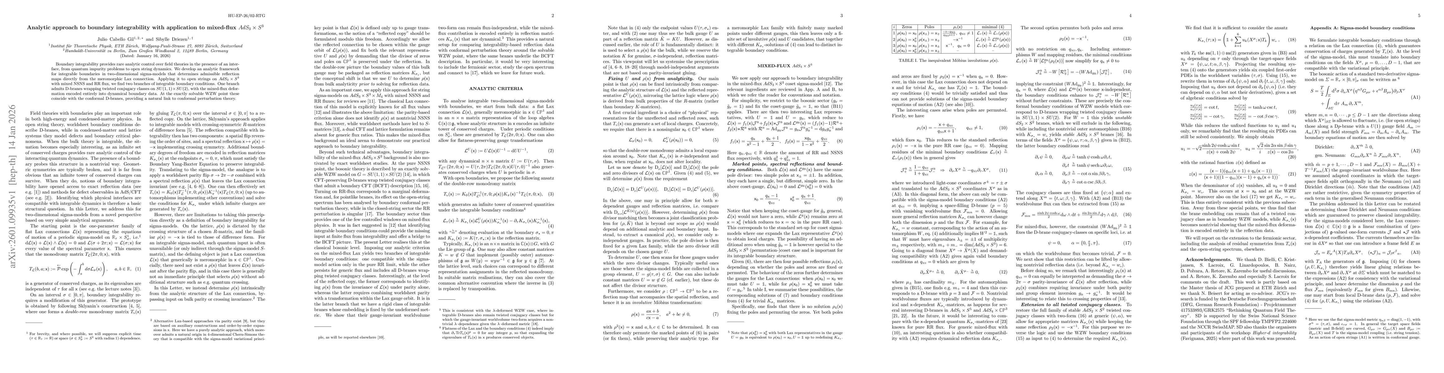 Thumbnail for Analytic approach to boundary integrability with application to mixed-flux $AdS_3 \times S^3$