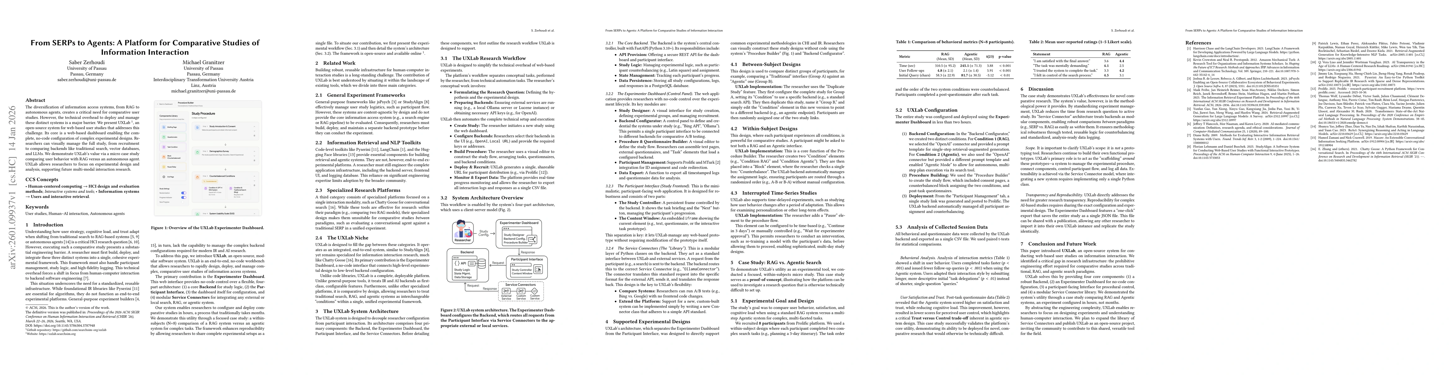 Thumbnail for From SERPs to Agents: A Platform for Comparative Studies of Information Interaction