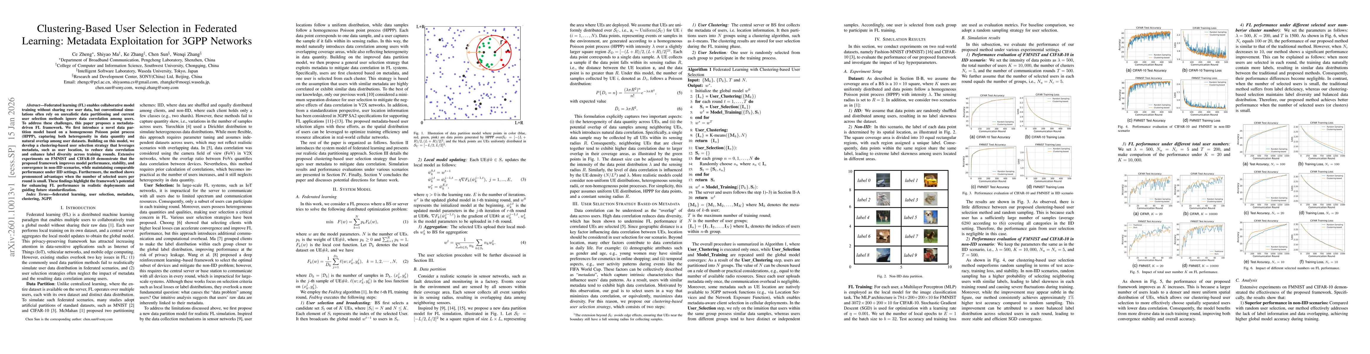 Thumbnail for Clustering-Based User Selection in Federated Learning: Metadata Exploitation for 3GPP Networks