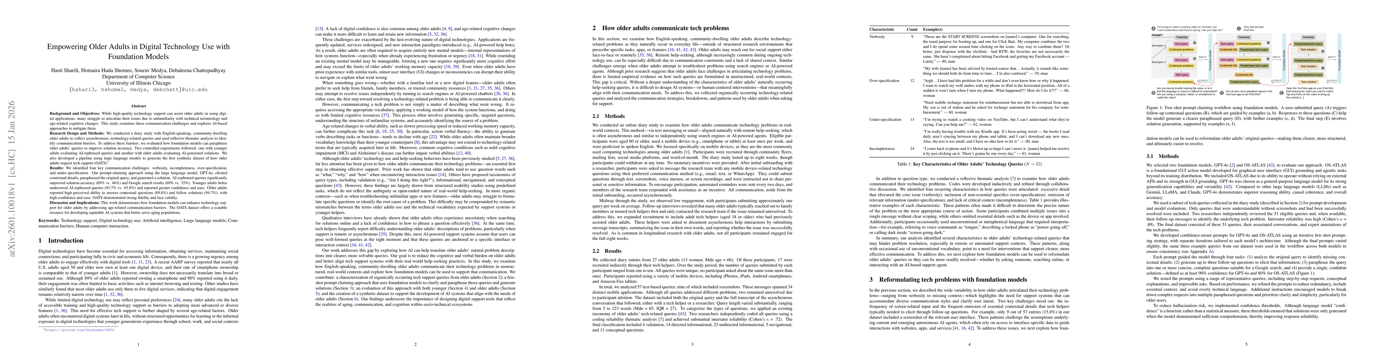 Thumbnail for Empowering Older Adults in Digital Technology Use with Foundation Models