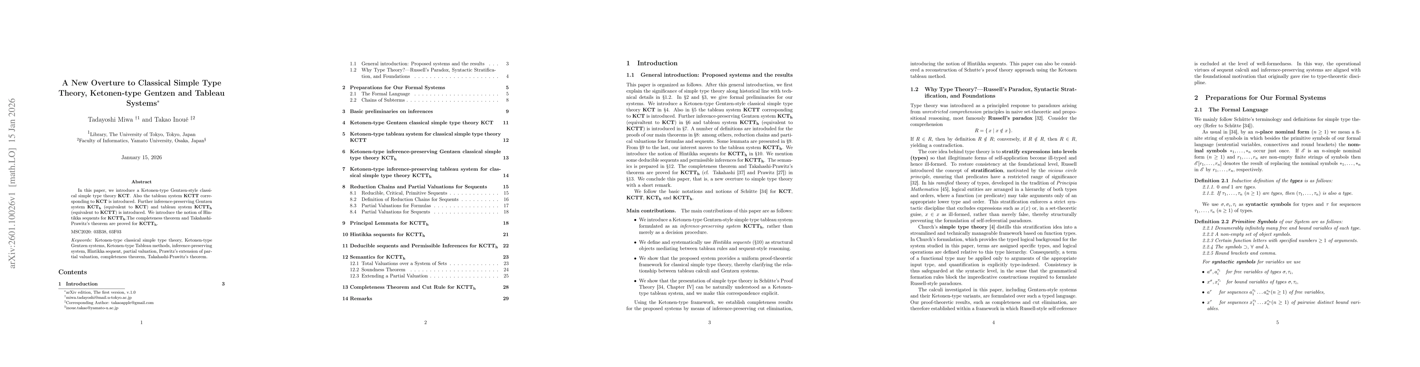 Thumbnail for A New Overture to Classical Simple Type Theory, Ketonen-type Gentzen and Tableau Systems
