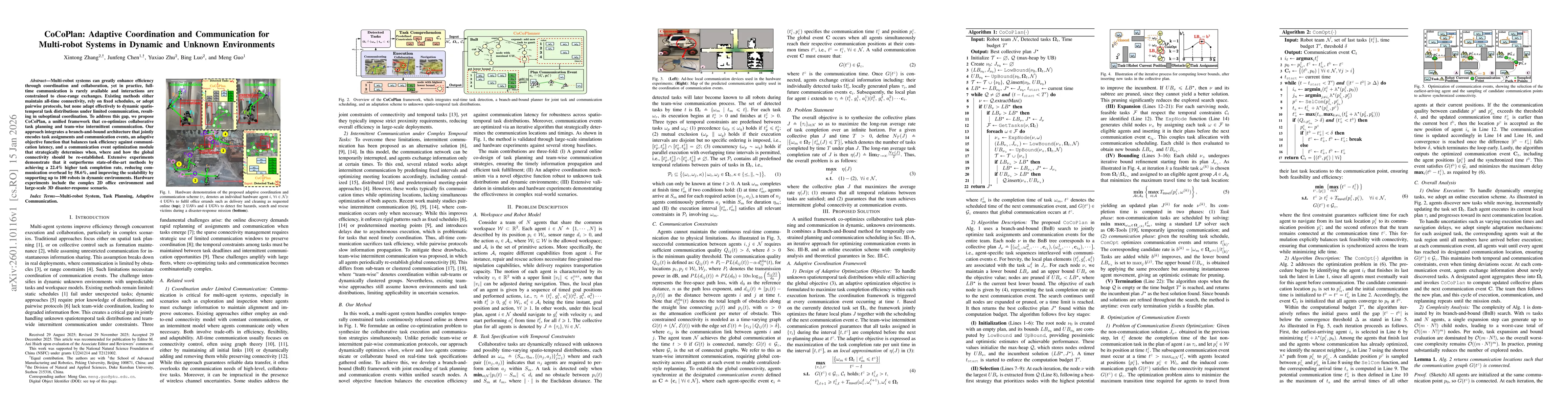 Thumbnail for CoCoPlan: Adaptive Coordination and Communication for Multi-robot Systems in Dynamic and Unknown Environments