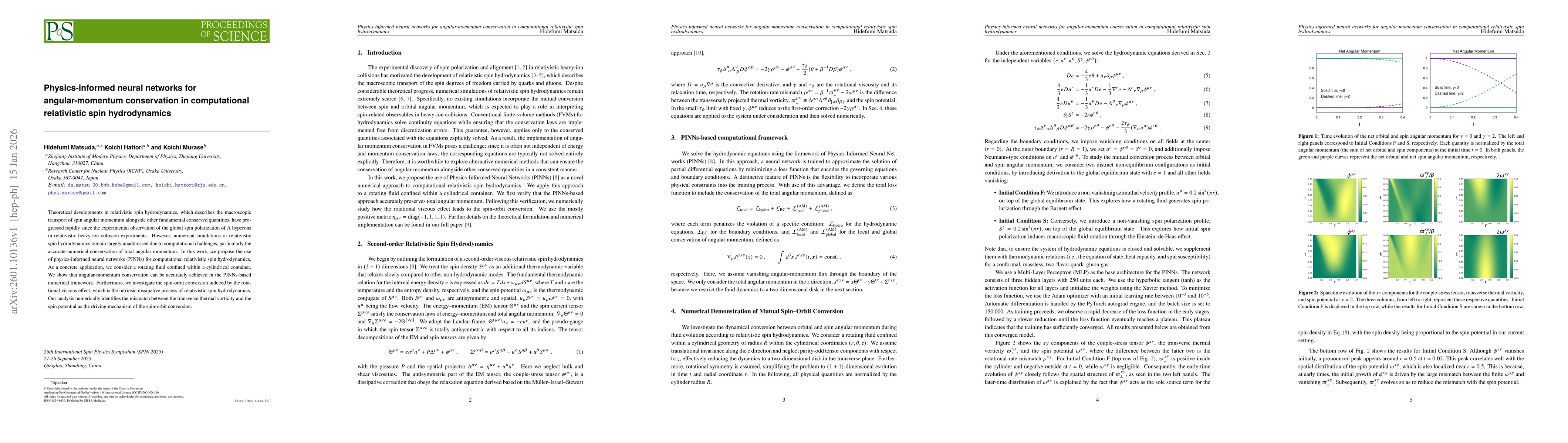 Thumbnail for Physics-informed neural networks for angular-momentum conservation in computational relativistic spin hydrodynamics