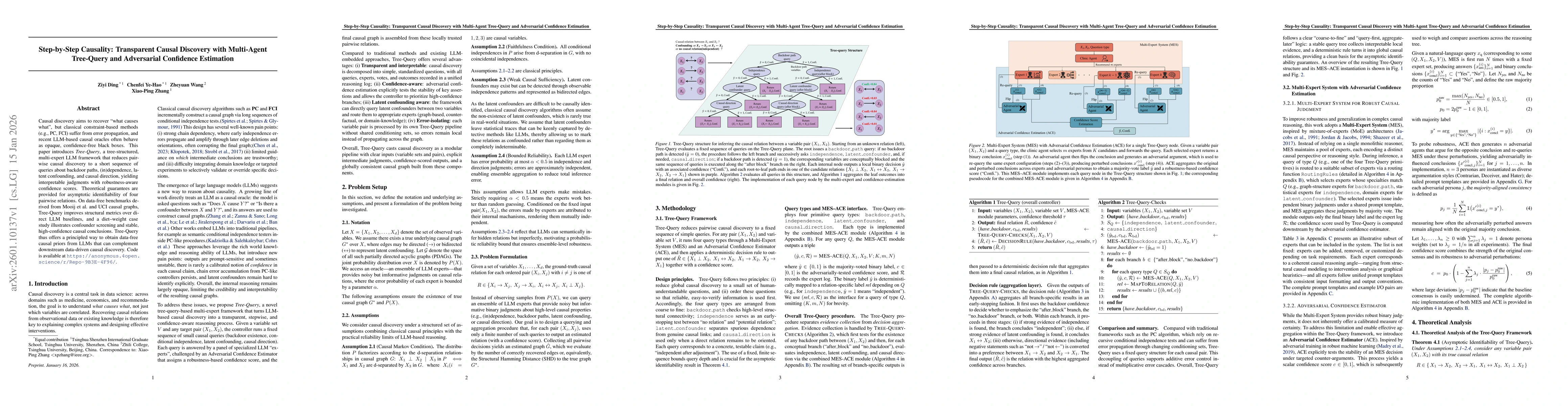 Thumbnail for Step-by-Step Causality: Transparent Causal Discovery with Multi-Agent Tree-Query and Adversarial Confidence Estimation