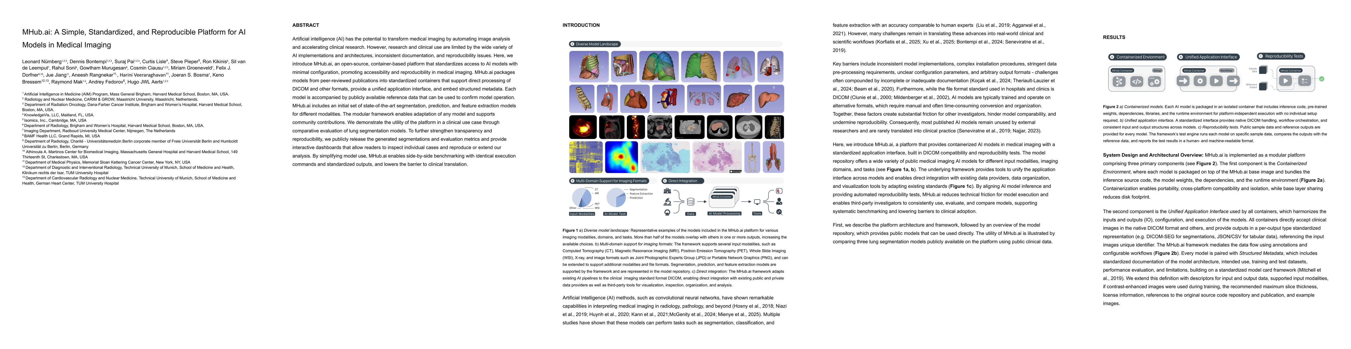 Thumbnail for MHub.ai: A Simple, Standardized, and Reproducible Platform for AI Models in Medical Imaging