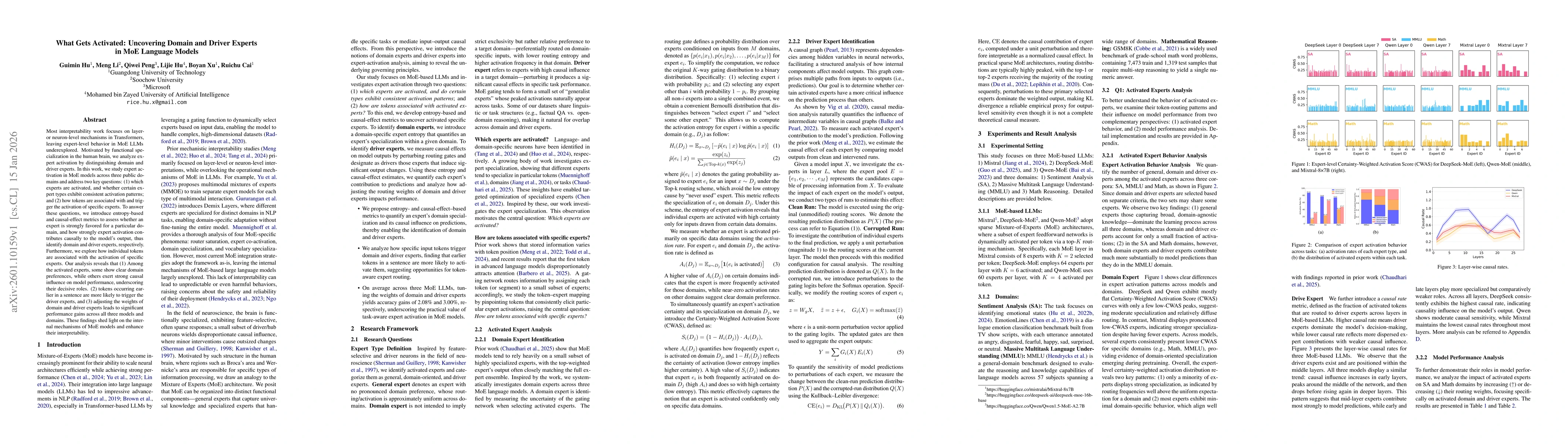Thumbnail for What Gets Activated: Uncovering Domain and Driver Experts in MoE Language Models
