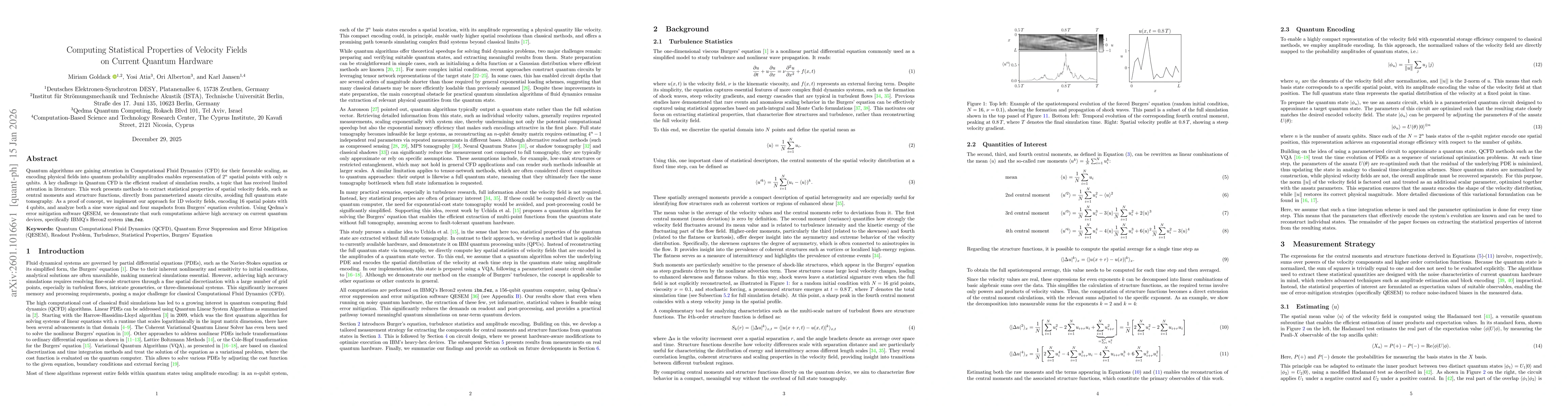 Thumbnail for Computing Statistical Properties of Velocity Fields on Current Quantum Hardware