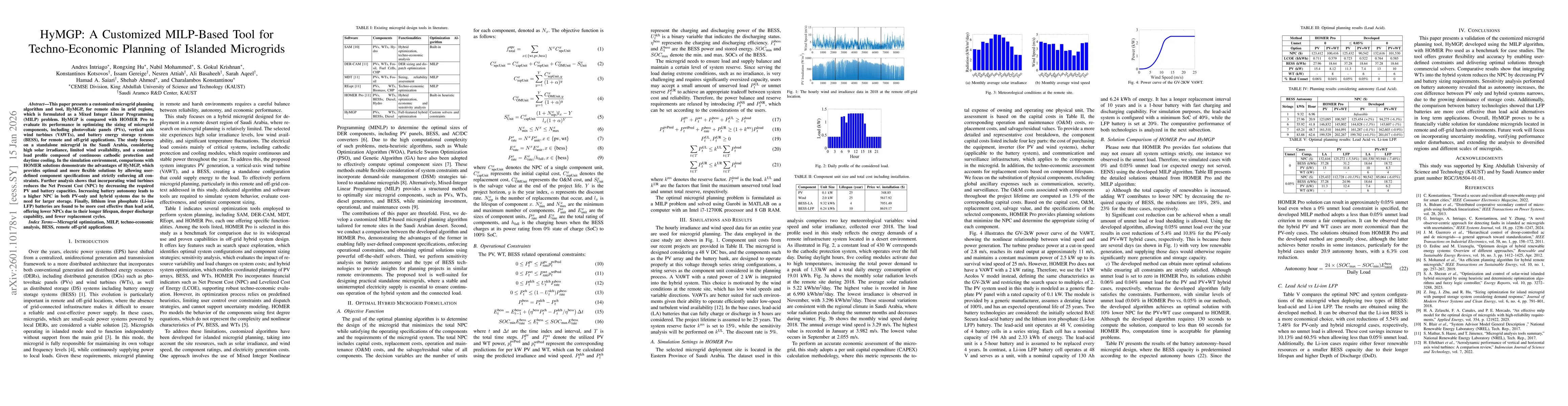Thumbnail for HyMGP: A Customized MILP-Based Tool for Techno-Economic Planning of Islanded Microgrids
