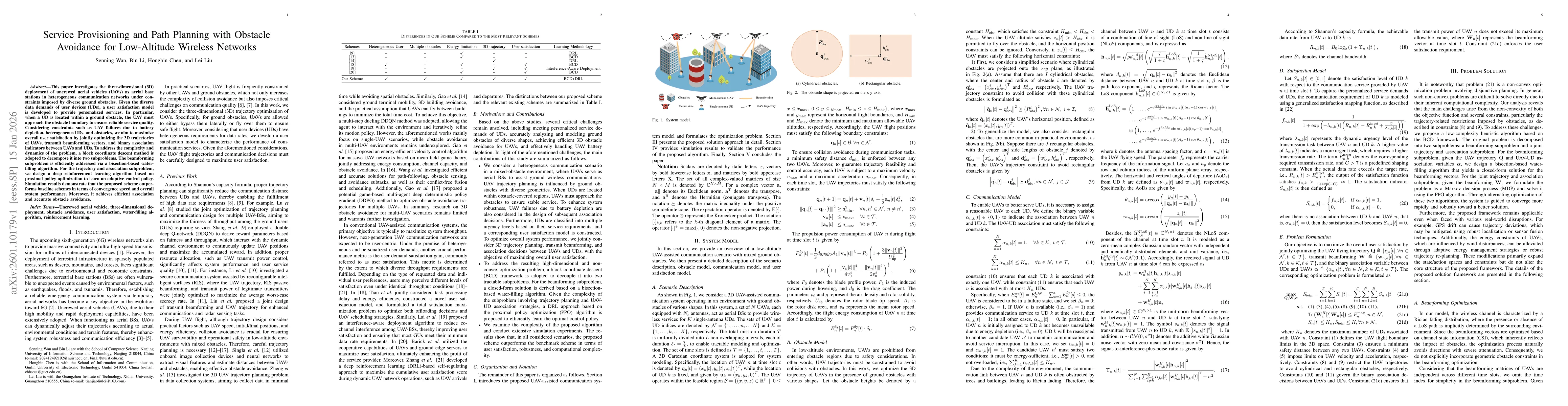 Thumbnail for Service Provisioning and Path Planning with Obstacle Avoidance for Low-Altitude Wireless Networks