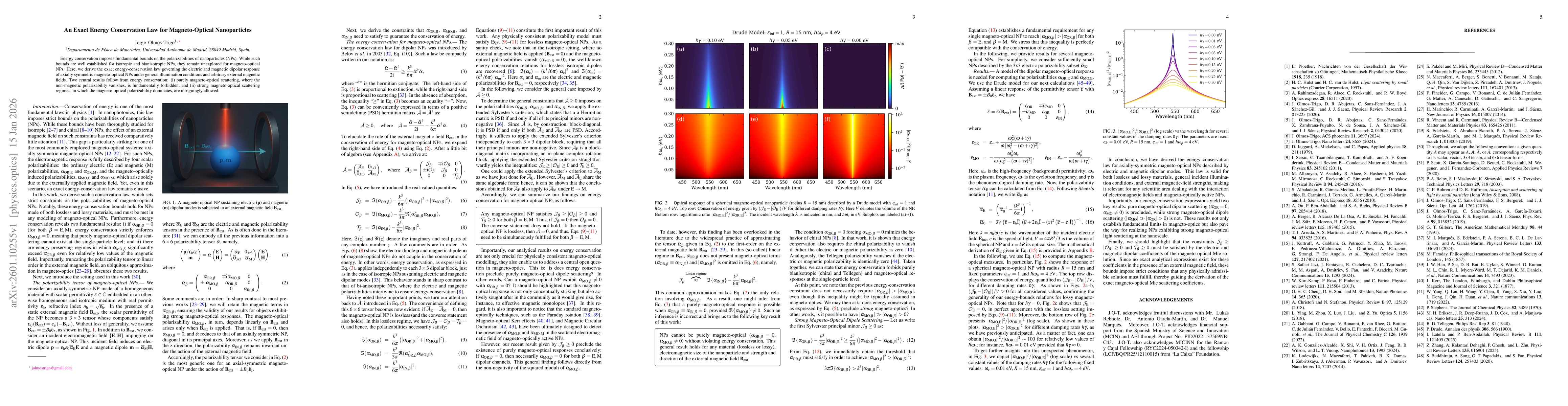 Thumbnail for An Exact Energy Conservation Law for Magneto-Optical Nanoparticles